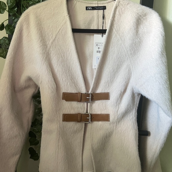 ZARA BELTED SOFT CARDIGAN SWEATER JACKET (XS) - Picture 7 of 9